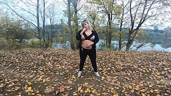 Milfs In Public Park Playfully Showing Off Their Ample Bosoms