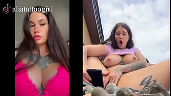 Exclusive Compilation Of Tiktok Model'S Dildo Play And Cumming On The Beach
