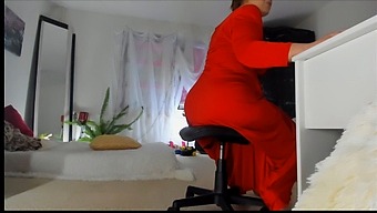 Sonya'S Seductive Poses In A Red Dress Reveal Her Alluring Upskirt And Foot Fetish Appeal