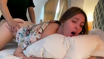 Russian Teen Gets Her Ass Pounded By Stepdad In Hotel