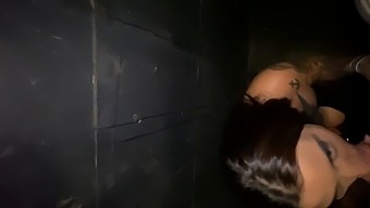 Caught In The Act! Inked Wife Gives Oral In The Nightclub Restroom
