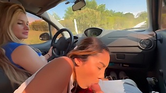 Two Babes Take Me For A Ride And Give Me An Amazing Deepthroat Blowjob