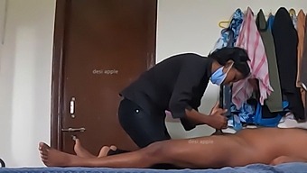 Satisfied Customer Receives A Penis Massage