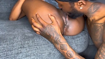 Black Couple Enjoys Mutual Oral Pleasure And Anal Exploration