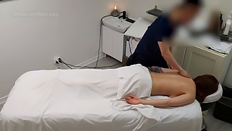 A Young Waitress Receives An Unexpected Deep Massage From A Male Customer At A Spa