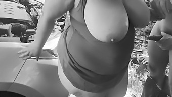 Sexy Stepmom Gets Wild In Car With Young Man Outdoors